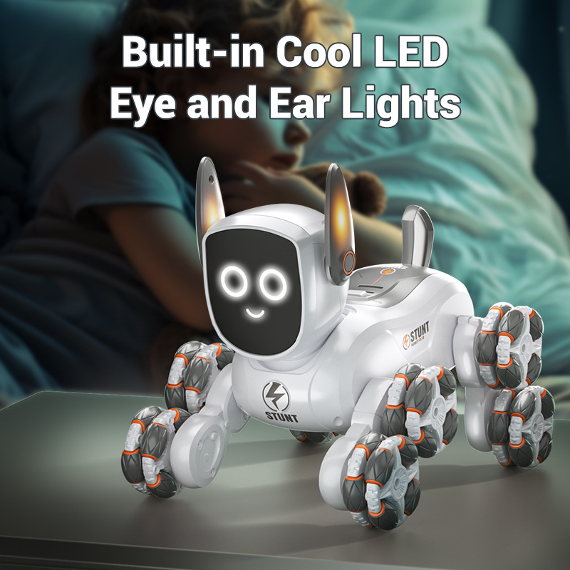 JJRC Q193 Eight-wheel Multi-function Dual Remote Control Robot Dog Toy Watch Hand Gesture Remote Control RC Stunt Cars