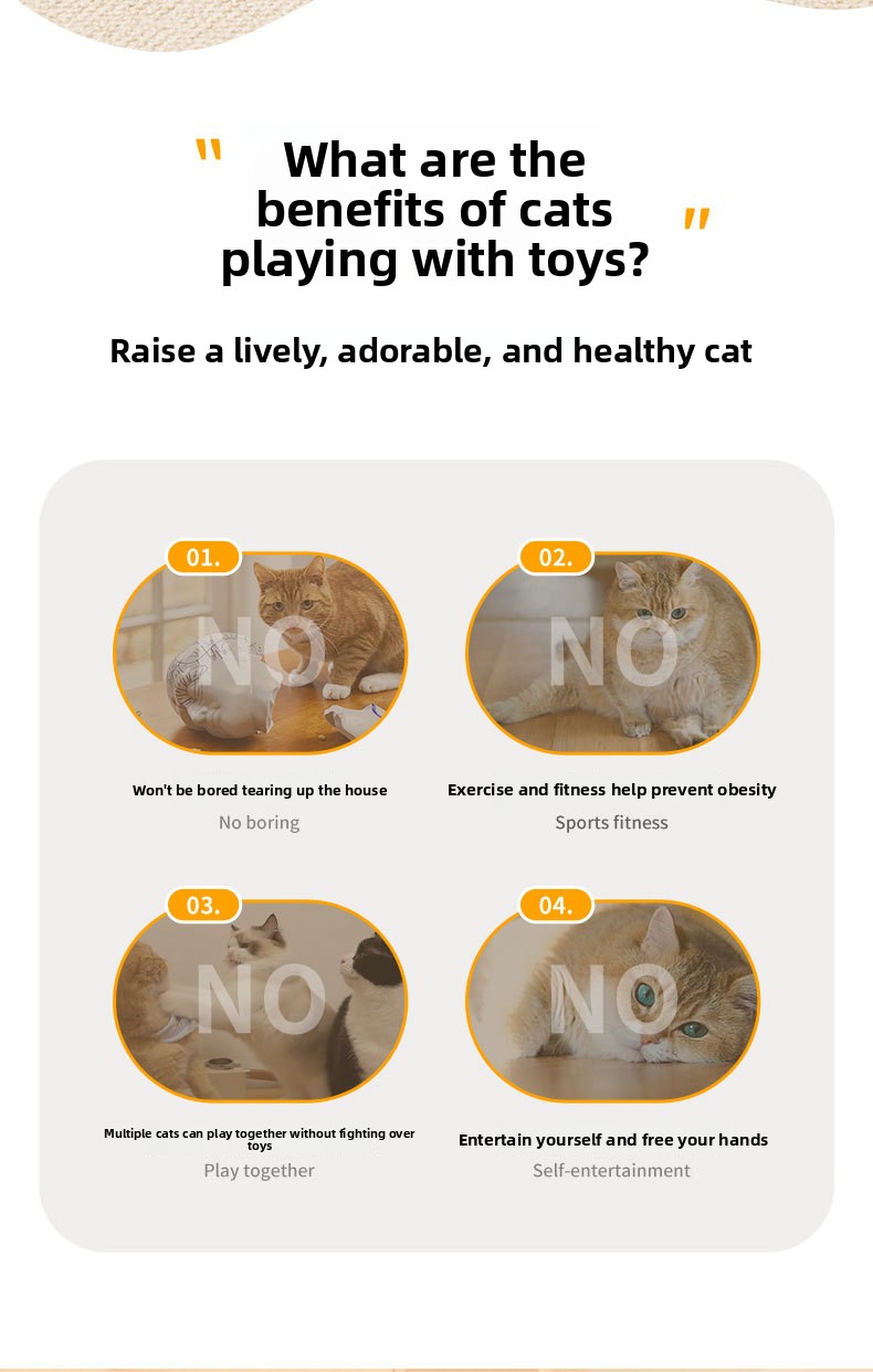 Cat Toy Electric Automatic Rotating Feather Teaser Mat Interactive Kitten Play Pet Toys Supplies Accessories Products Indoor