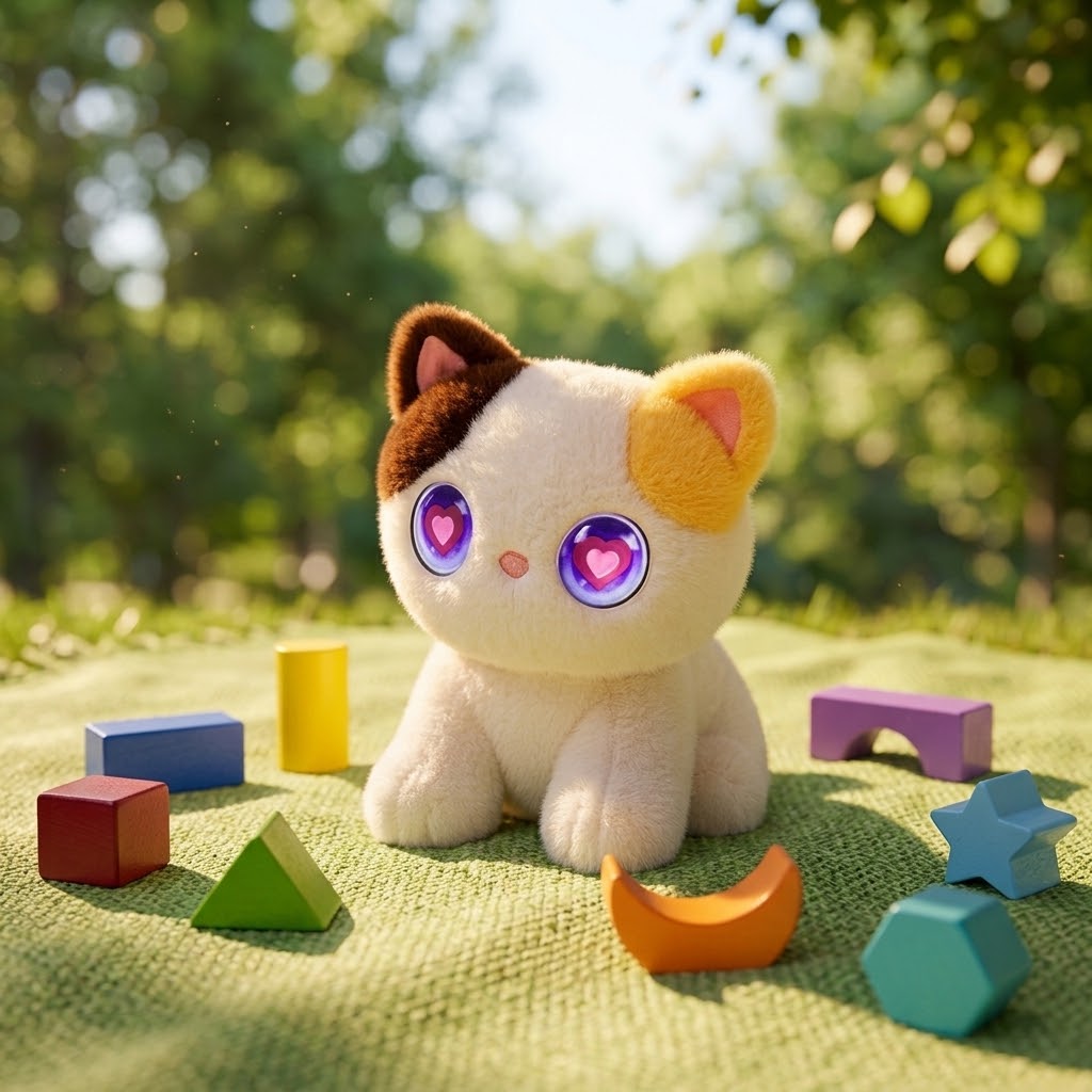 Smart AI Talking Cat Plush Toy-Interactive Educational Companion Robot with Emotional Feedback for Kids