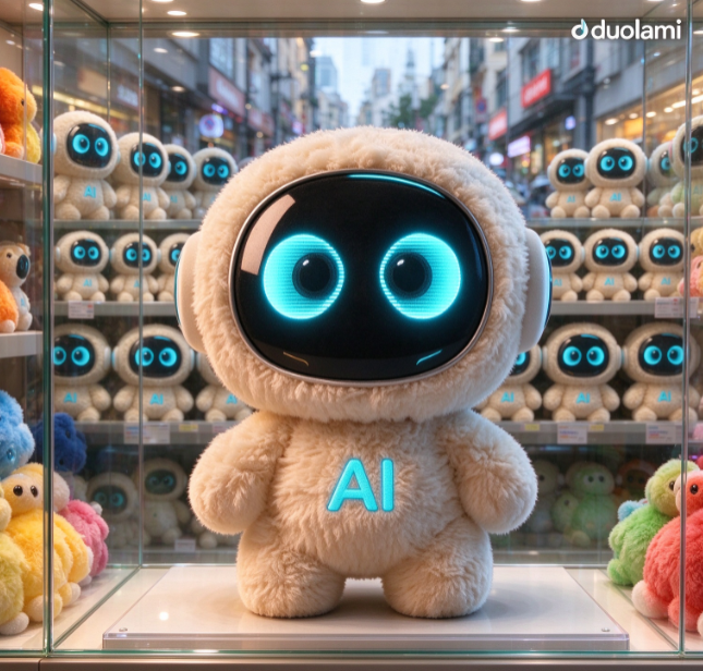 Cute AI Robot Stuffed Plush Toy Custom Soft Robot Doll for Home Display Birthday Present