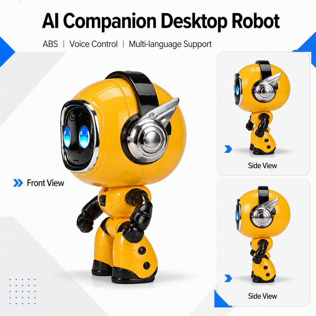 AI Desk Robot Voice Interaction Smart Emotional Companion Multi Language Interactive Electronic Toy for Office Home