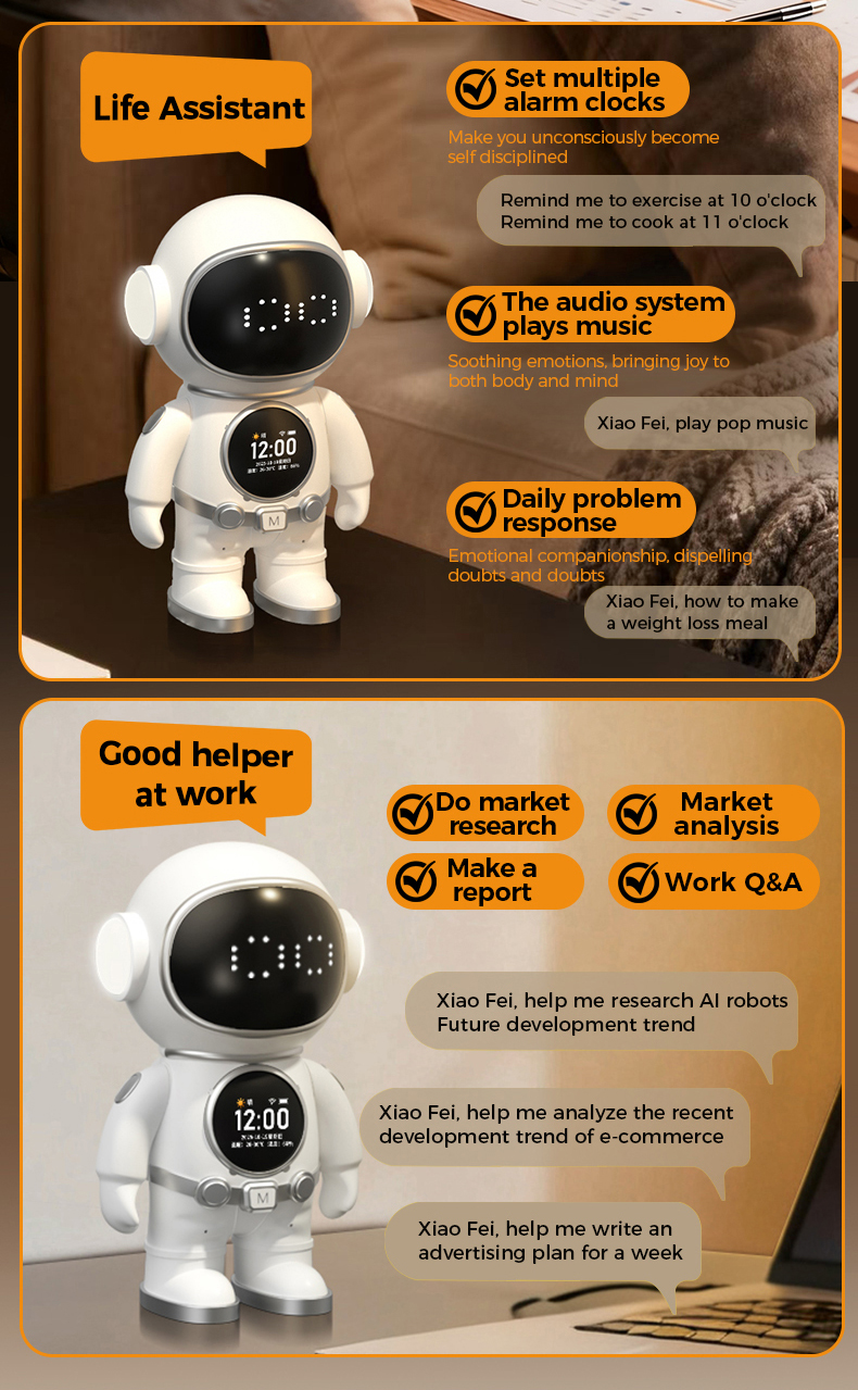 AI Desktop Emo Smart Robot WiFi Voice Control, Emotional Companion Kids Adults, Multilingual AI Desk Buddy Gift Home Office