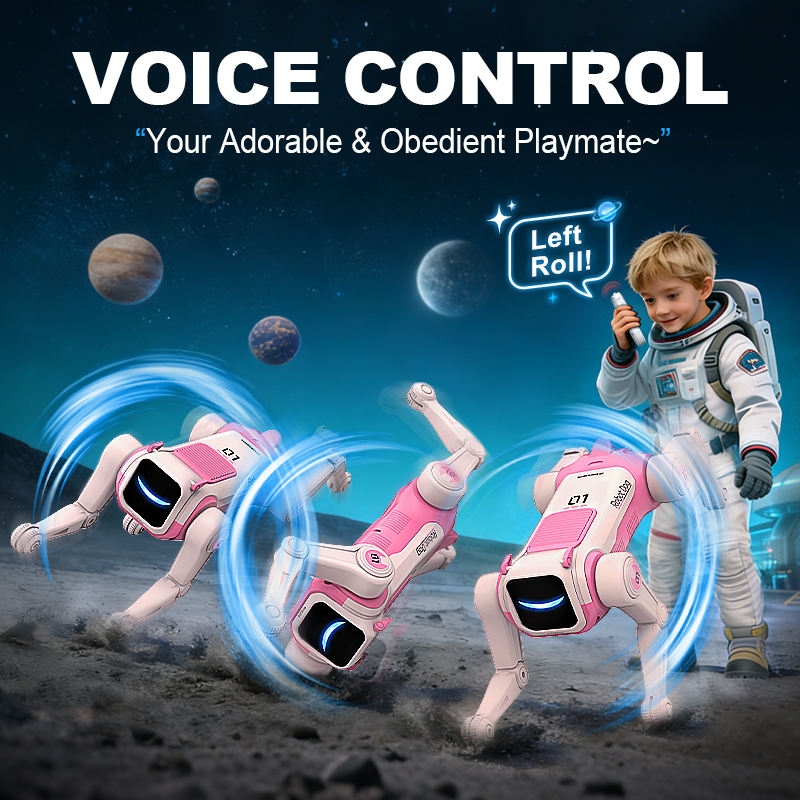 Intelligent Robot Dog, Interactive STEM Pet Toy, Voice-controlled, Programmable, Durable Design, Highly Compatible.