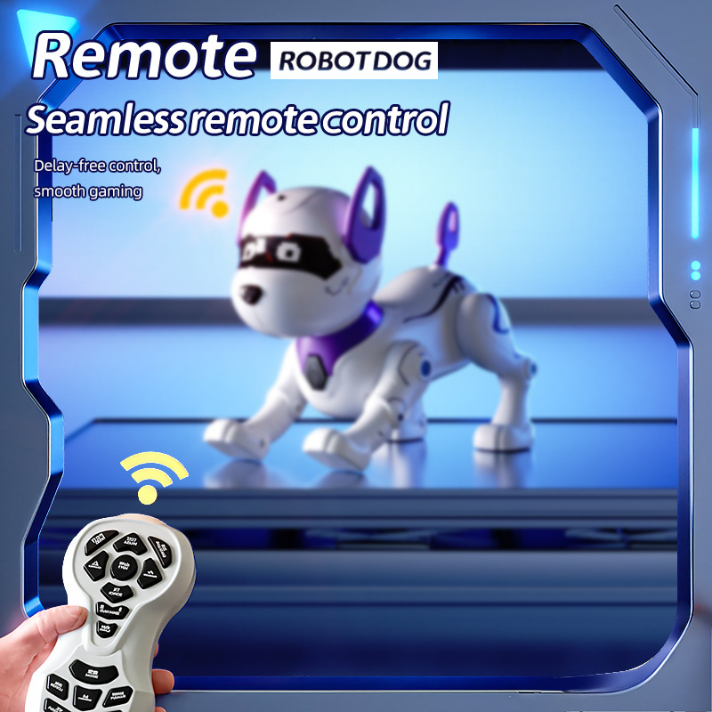 Children's Intelligent Robot Dog Multifunctional Programmable Touch Interactive Remote Control Electric Pet Plastic Desk Clock