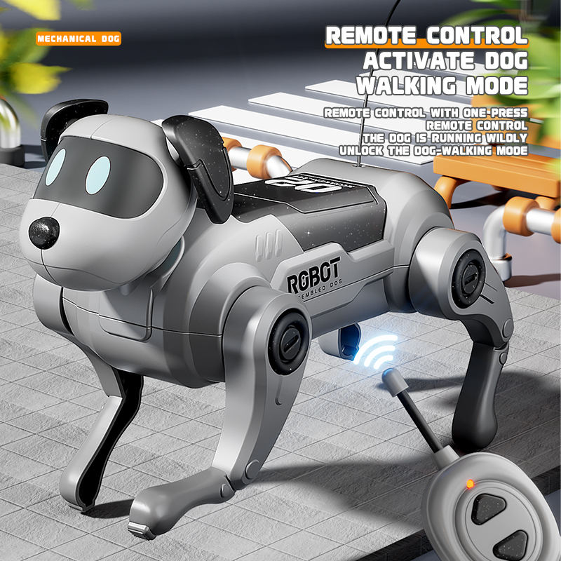 Educational DIY Quadruped Robotic Dog Kit-Programmable Remote Control Dual Design School Experiment Toy for Kids Learning