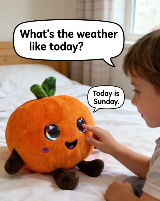 Safe environmentally friendly non-toxic material WiFi AI plush toy LCD emotion eyes wholesale supplier for kid